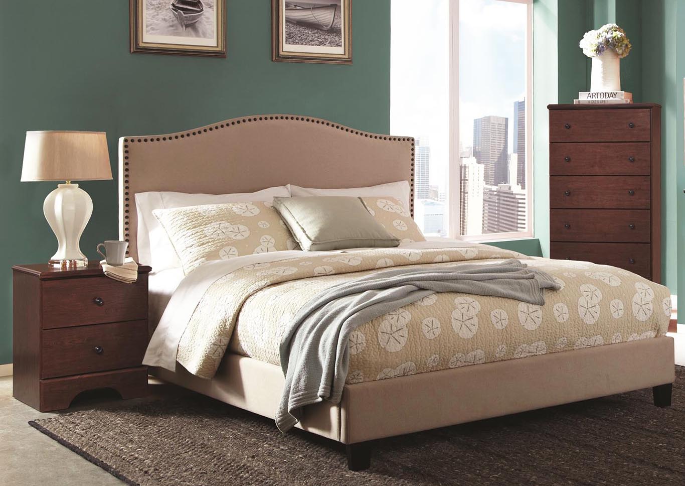 Langston Linen Queen Upholstered Bed This Is It Furniture